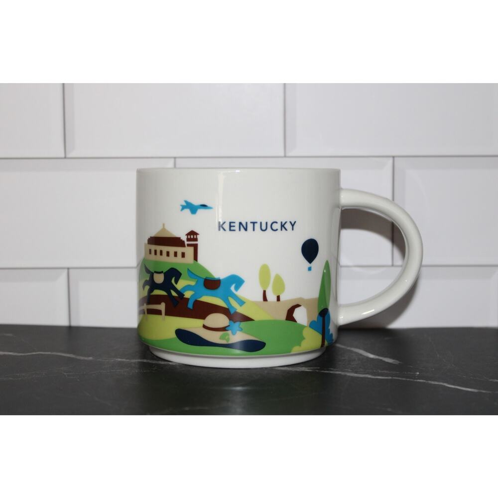 Starbucks Kentucky You Are Here YAH Coffee Mug 14 oz Ceramic EUC